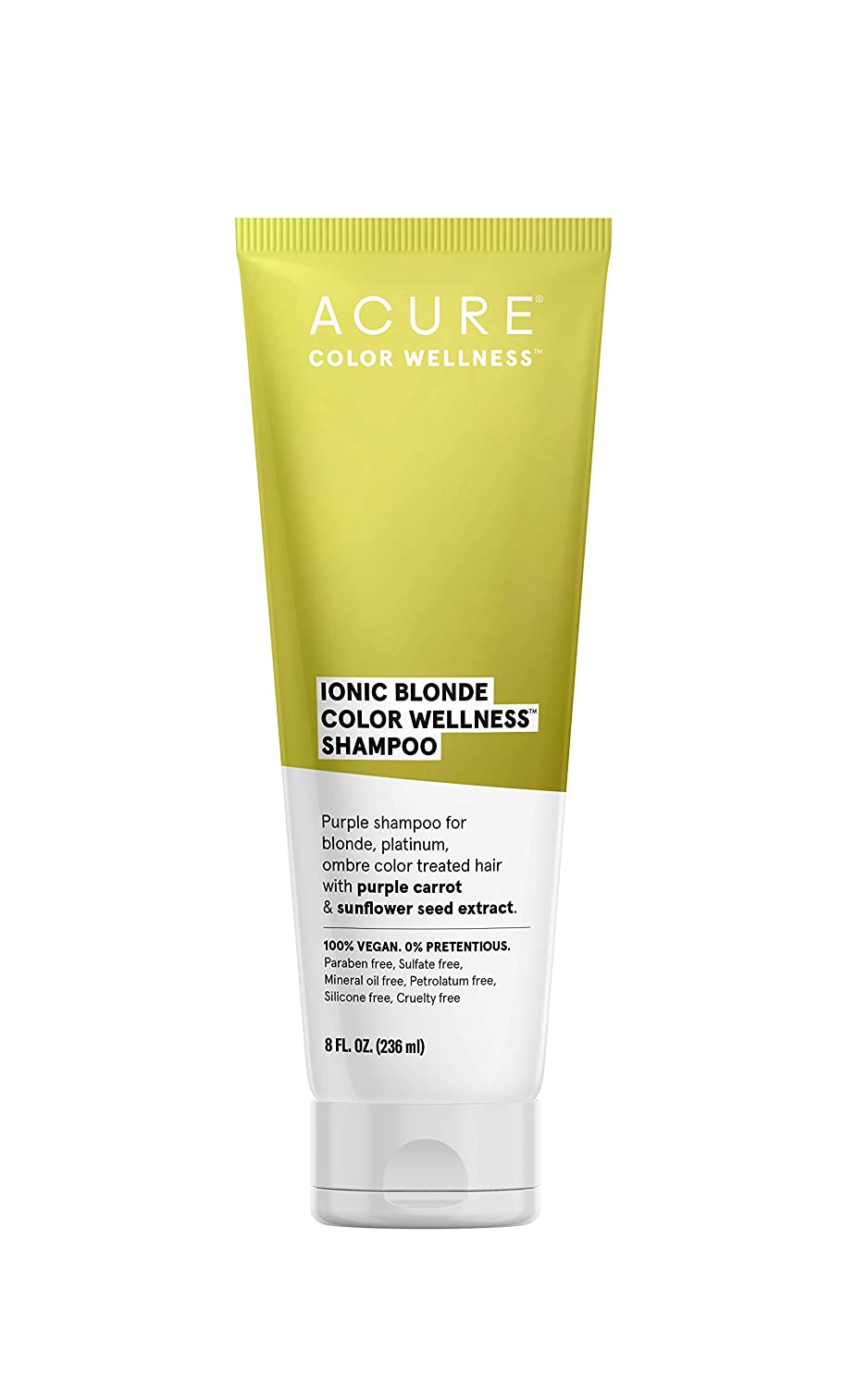ACURE Ionic Blonde Color Wellness Shampoo with Purple Toning Formula, 8 fl.oz / 236ml (PACKAGING SLIGHTLY VARY)