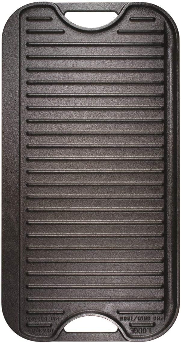LODGE Cast Iron Reversible Grill/Griddle, 20 X 10.5 Inch
