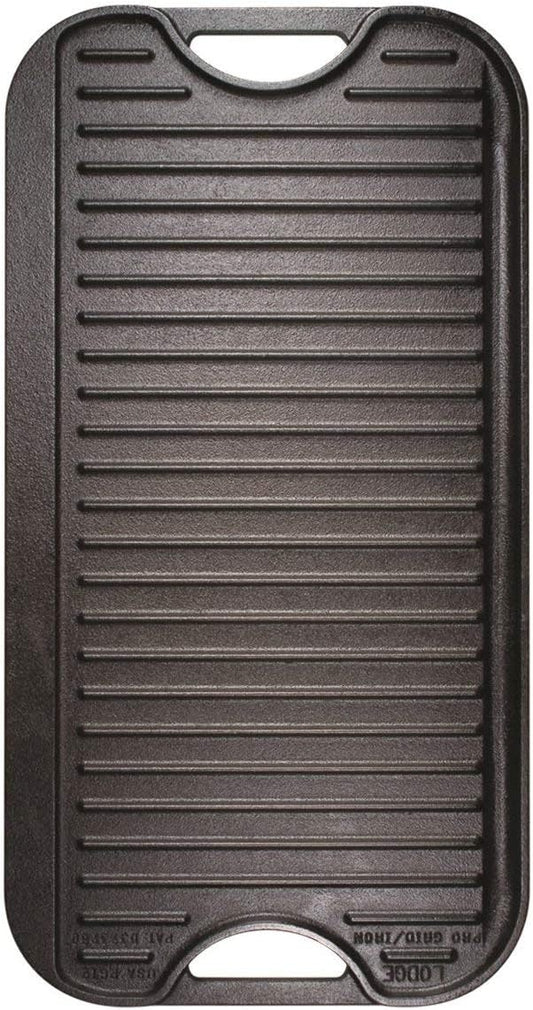 LODGE Cast Iron Reversible Grill/Griddle, 20 X 10.5 Inch