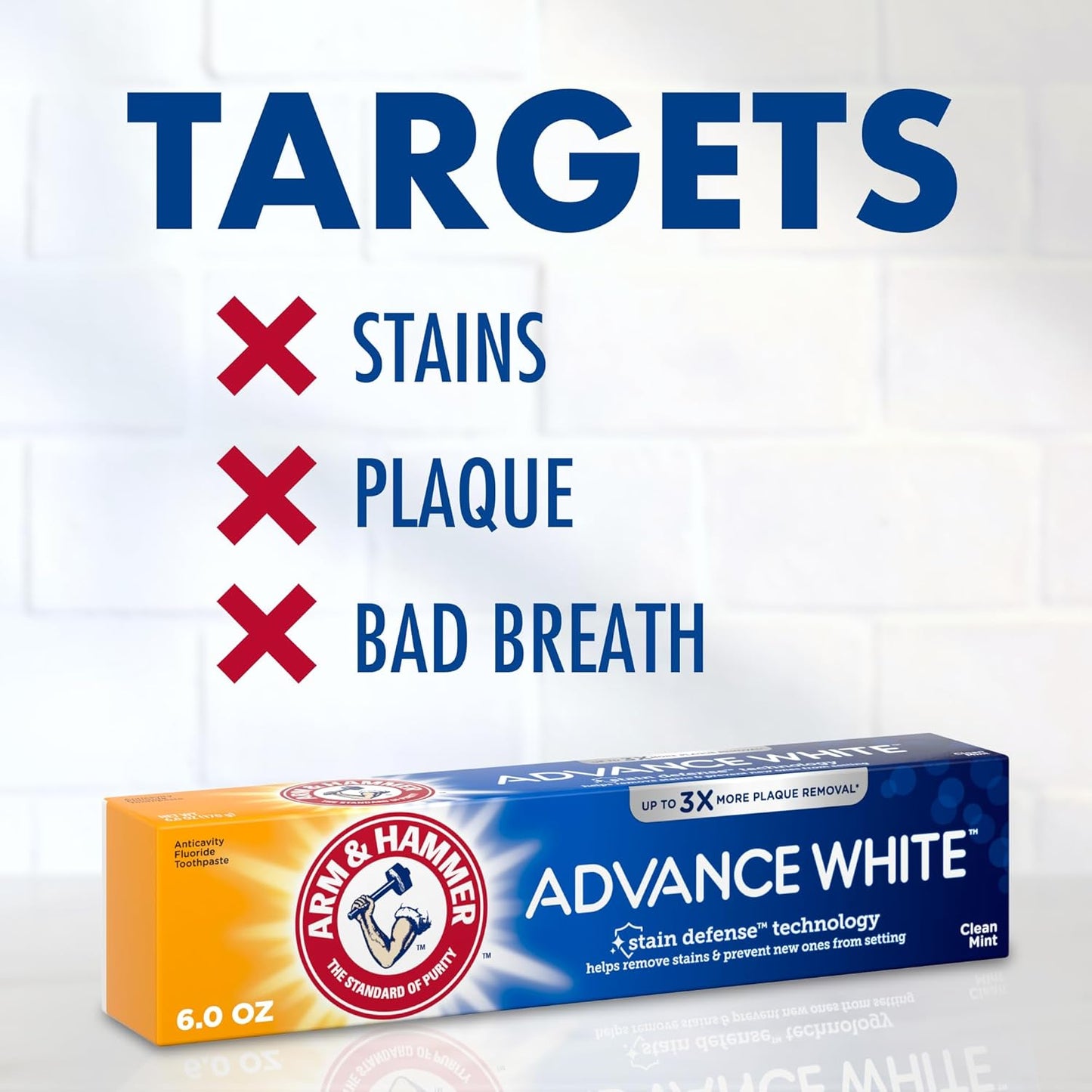 Arm & Hammer Advance White Toothpaste Clean Mint 6.0oz / 170g