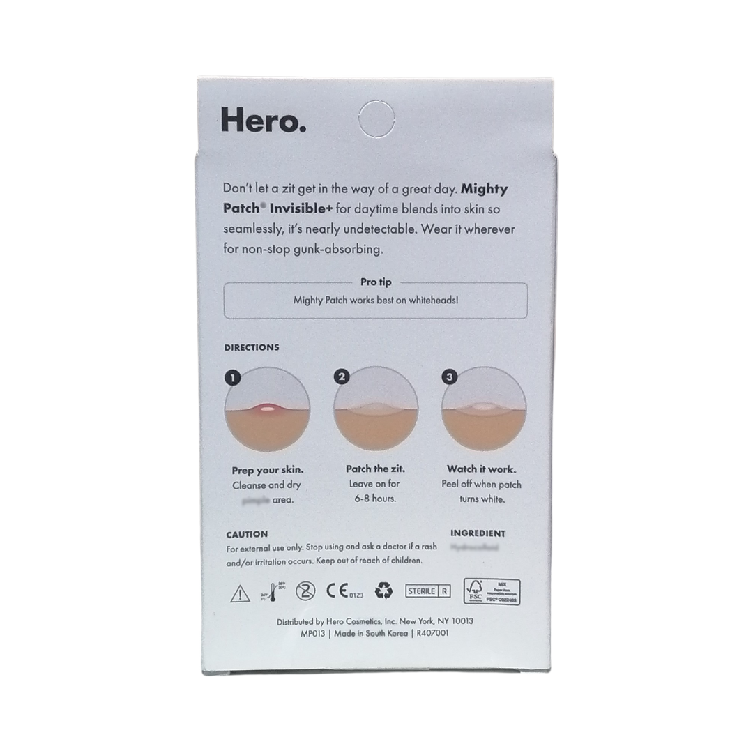 Hero Mighty Patch Invisible+, 24 Hydrocolloid Patches