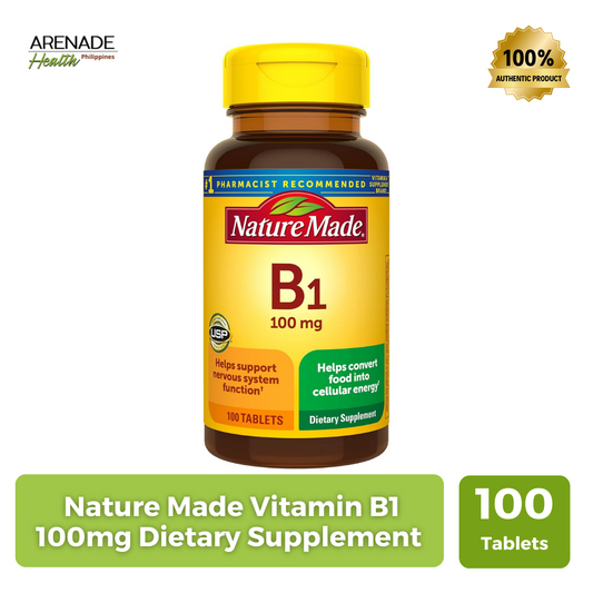 Nature Made Vitamin B1 100mg Dietary Supplement 100 Tablets