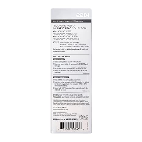 Kiss Falscara Removal Gentle & Easy Eyelash Extension Remover 1.69 Fl Oz (50ml)