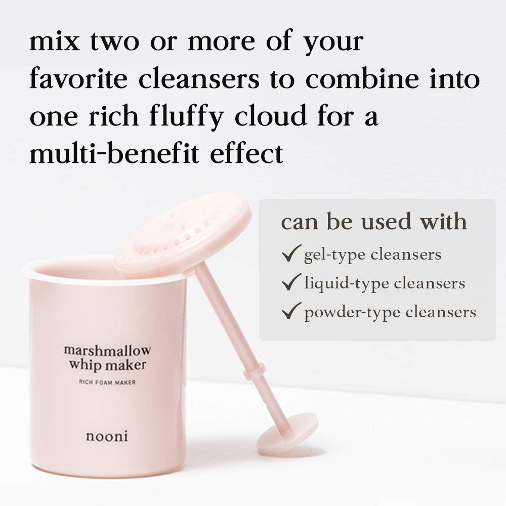 NOONI Marshmallow Whip Maker Foam Cleanser, Rich Foam Maker for Face Wash, Korean Skincare Tools