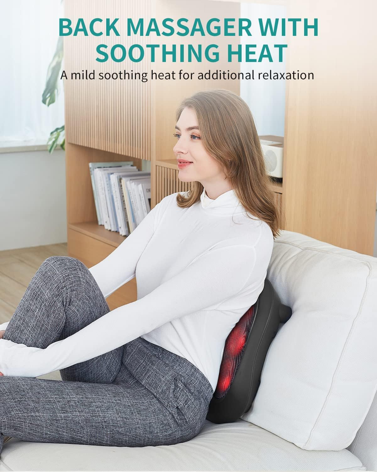 Neckteck Foot Massager Machine Built-in Infrared Heat Function and Power Cord (Black)