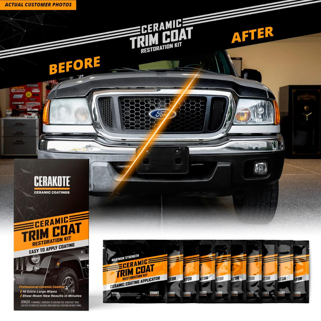 CERAKOTE Ceramic Trim Coat Easy to Apply Ceramic Coating, 1 Vehicle Kit