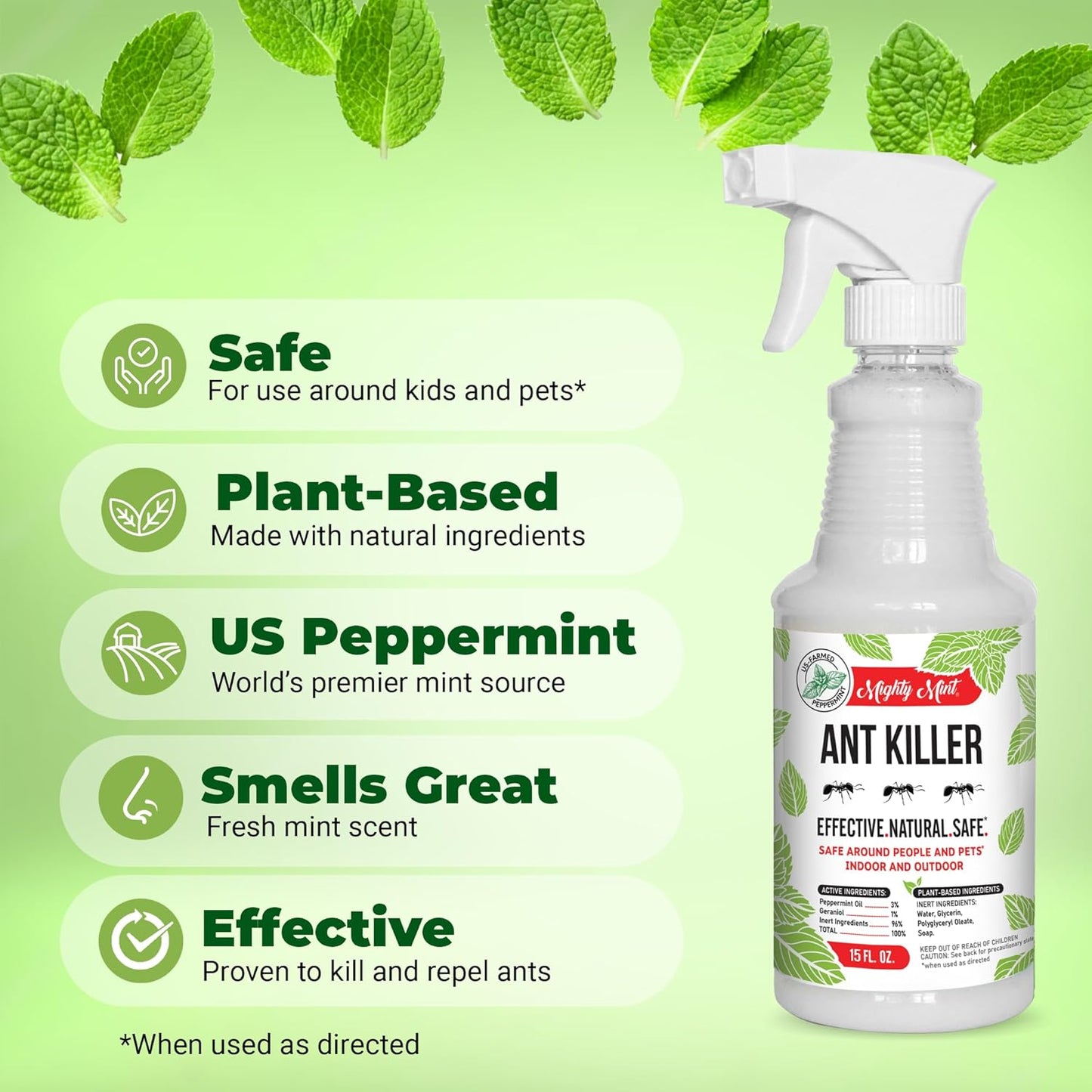 Mighty Mint Ant Killer For Indoor And Outdoor, 16 fl oz