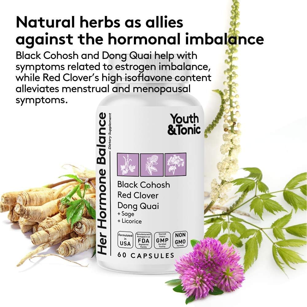 Youth & Tonic Her Hormone Balance Supplement 60 Capsules