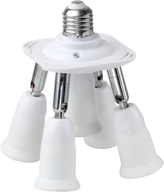 JACKYLED Light Socket Splitter Adapter for E26 & E27 Standard LED Bulbs
