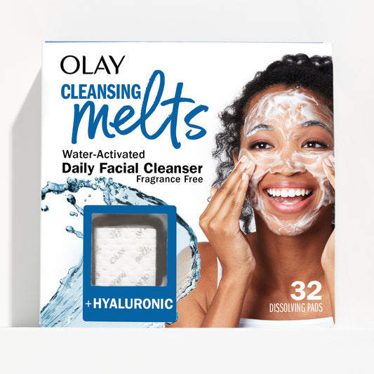 Olay Cleansing Melts Water-Activated Daily Facial Cleanser 32 Dissolving Pads