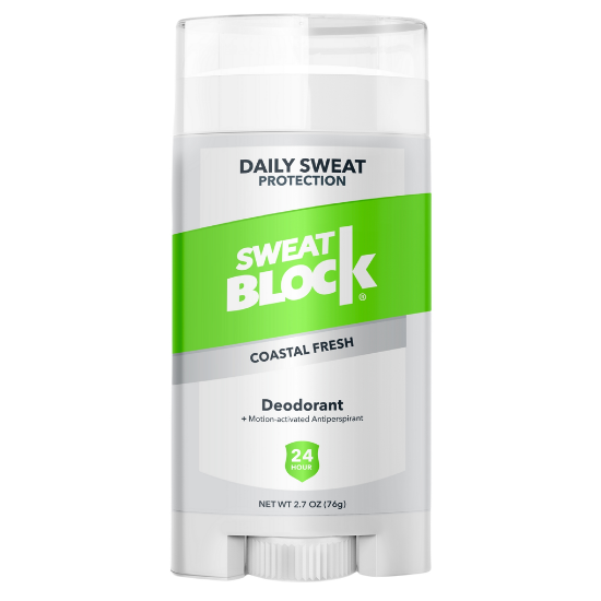 SweatBlock Antiperspirant Deodorant Coastal Fresh Scent, 2.7 oz / 76 g