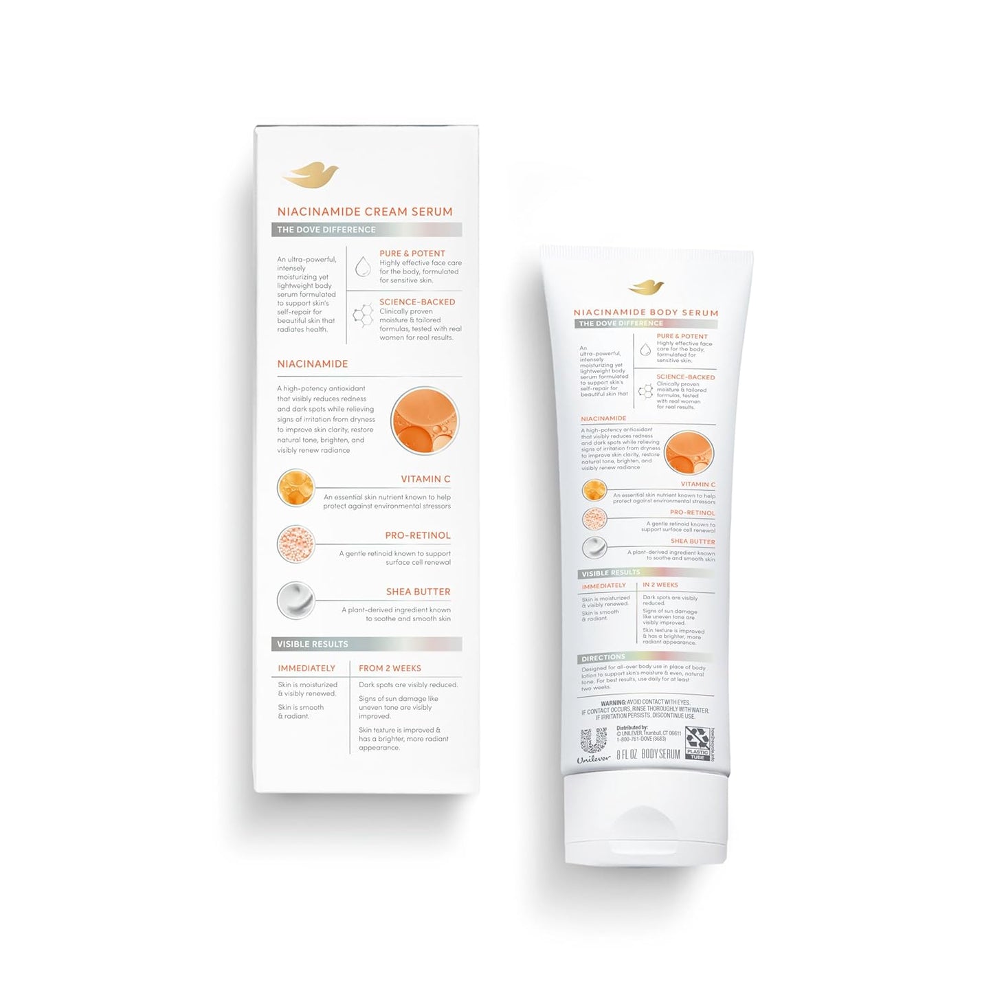 Dove Body Cream Serum Niacinamide + Even Tone 8 fl oz.