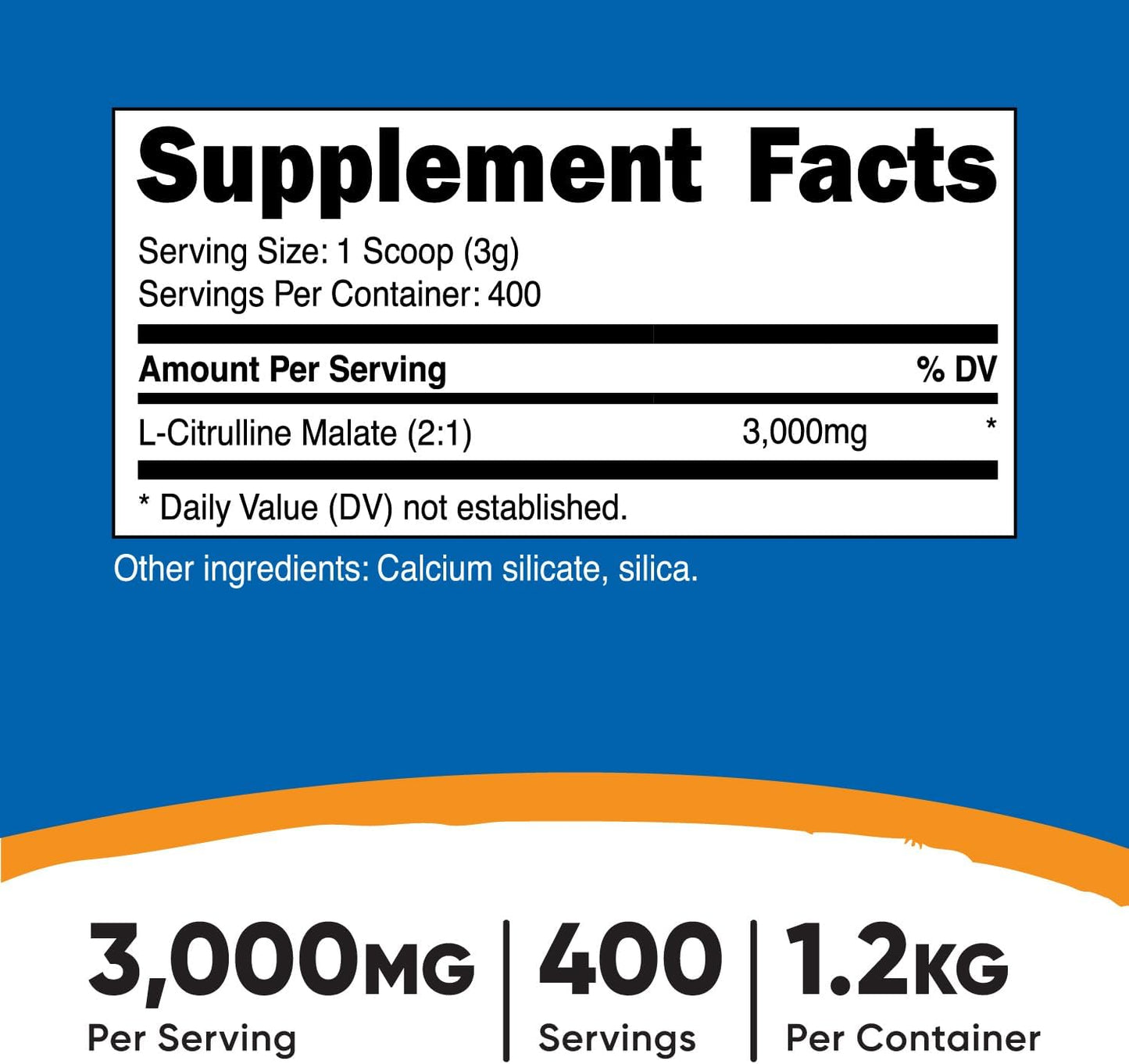 Nutricost L-Citrulline Malate 2:1 Powder Supplement 42oz /  1.2kg