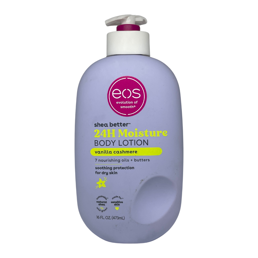 EOS Shea Better 24H Moisture Body Lotion Vanilla Cashmere, 16 oz / 473 ml (DAMAGED PUMP)