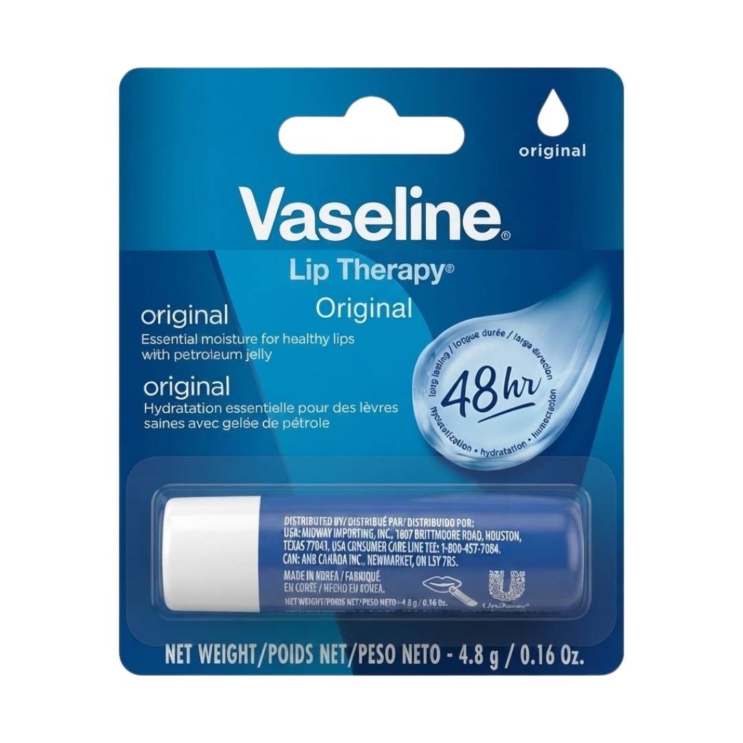 Vaseline Lip Therapy Original with Petroleum Jelly, 4.8 g / 0.16 oz