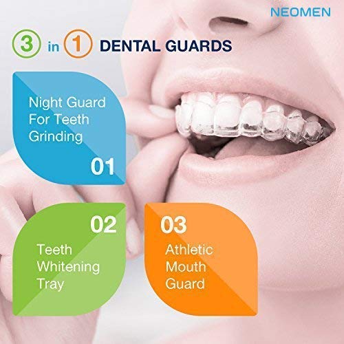Neomen Professional Dental Guards Custom Fit 2 Sizes, Pack of 4