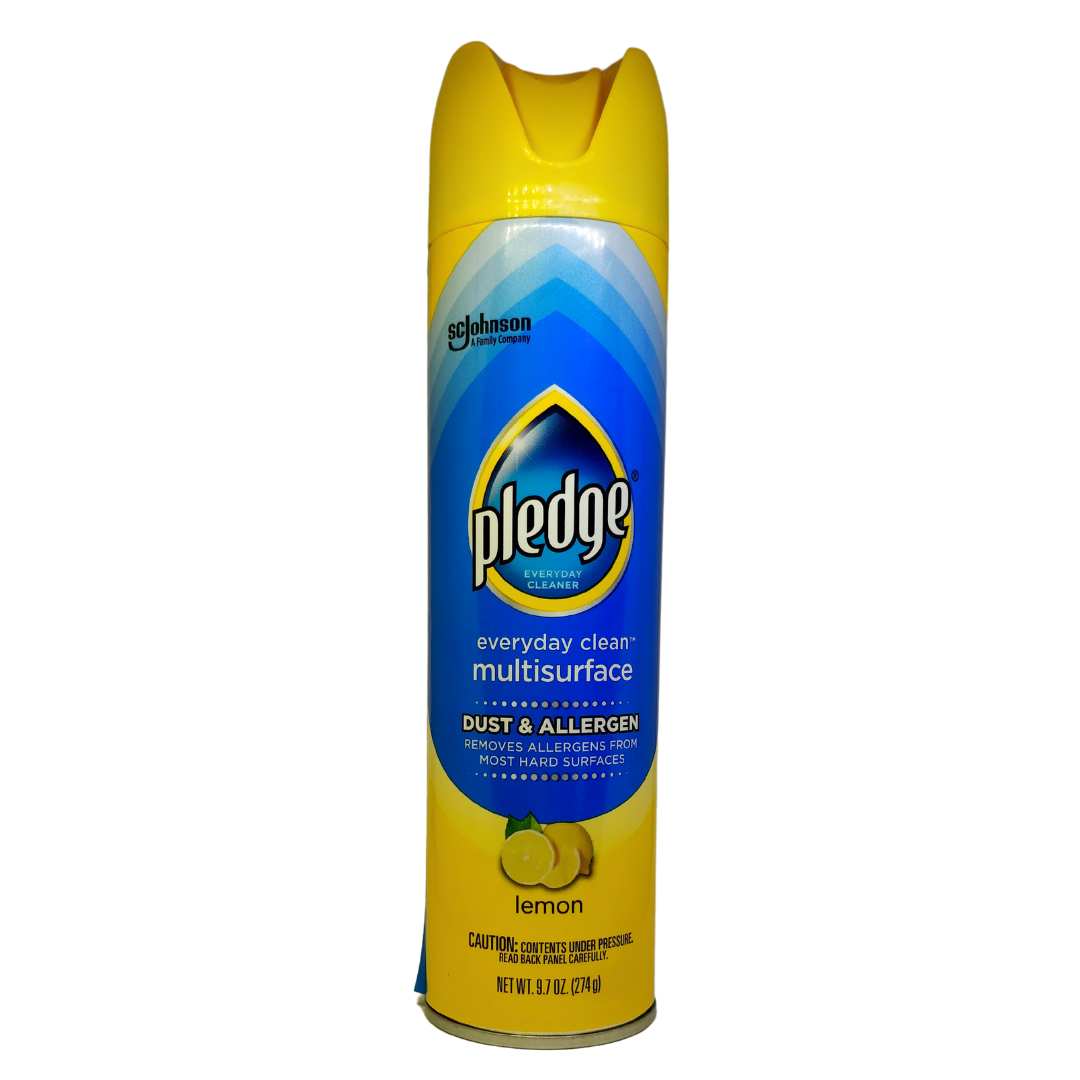 Pledge Everyday Cleaner Spray Multi Surface Dust And Allergen Remover, Lemon Scent, 9.7 oz / 274g
