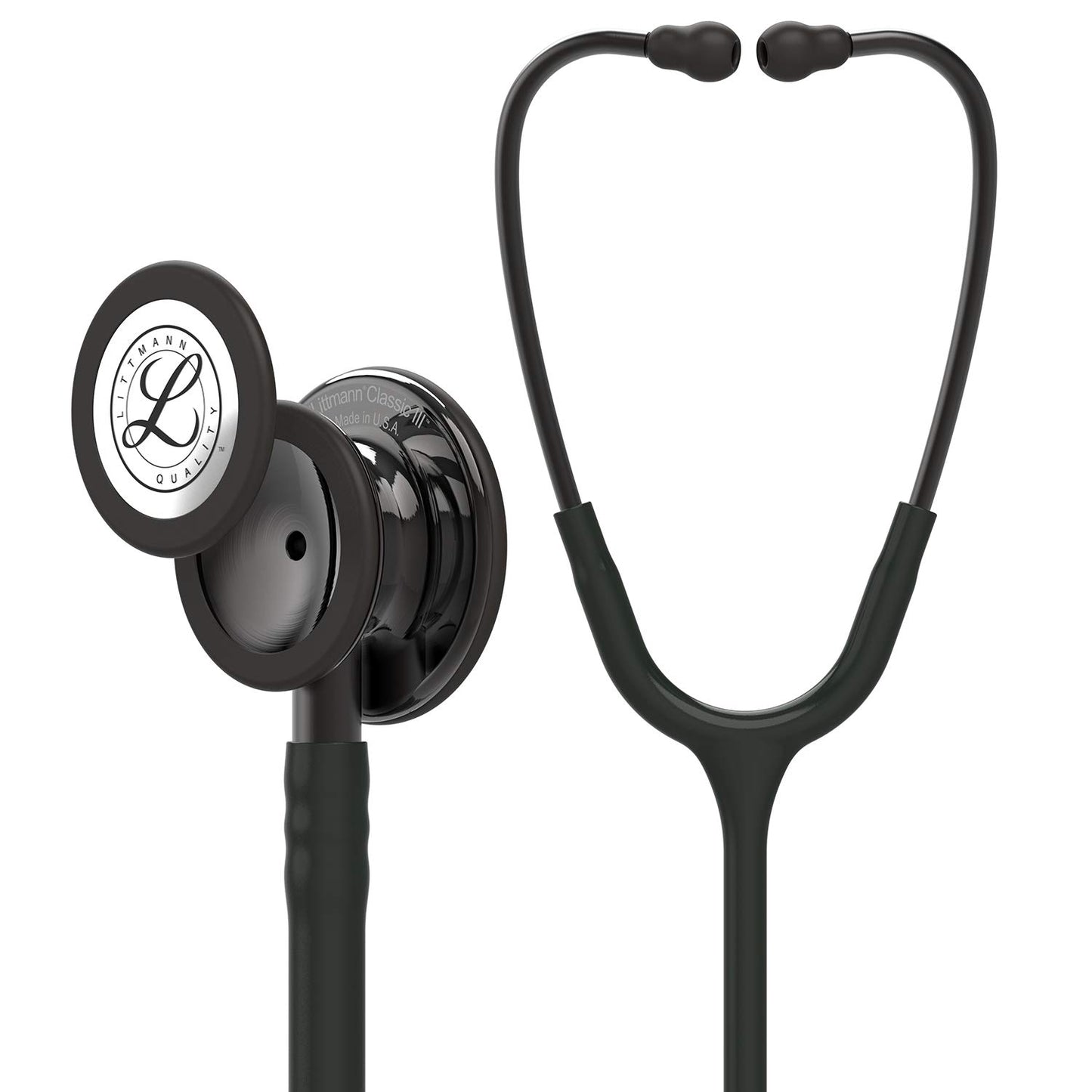 3M Littmann Classic III Monitoring Stethoscope, Smoke-Finish, Black Tube, 27 inch, 5811