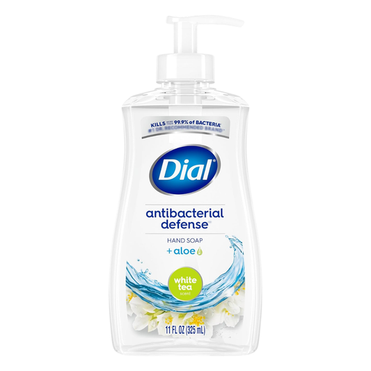 Dial Antibacterial Defense Hand Soap + Aloe White Tea Scent, 11 oz / 325 ml