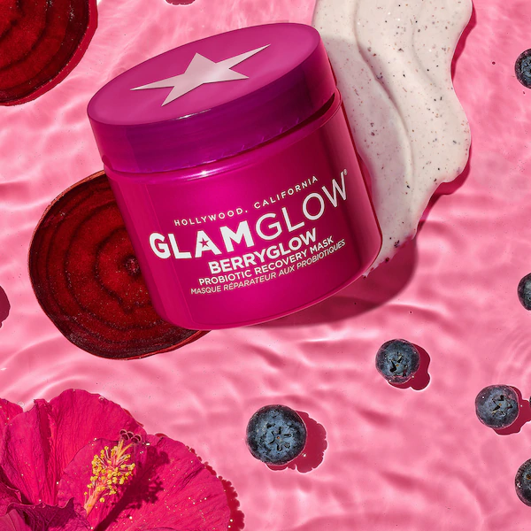 GLAMGLOW BERRYGLOW Probiotic Recovery Face Mask, 2.5 fl.oz / 75ml