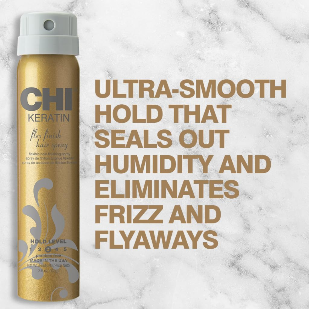 Chi Keratin Flex Finish Hair Spray Hold Level 3, 2.6 oz / 74 g