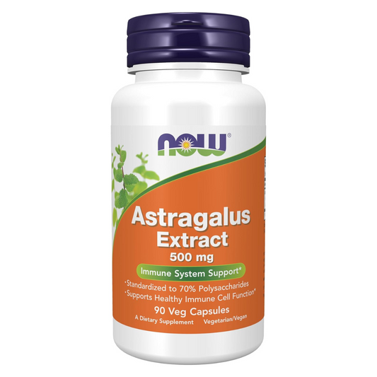 Now Astragalus Extract 500mg Immune System Support 90 Veg Capsules