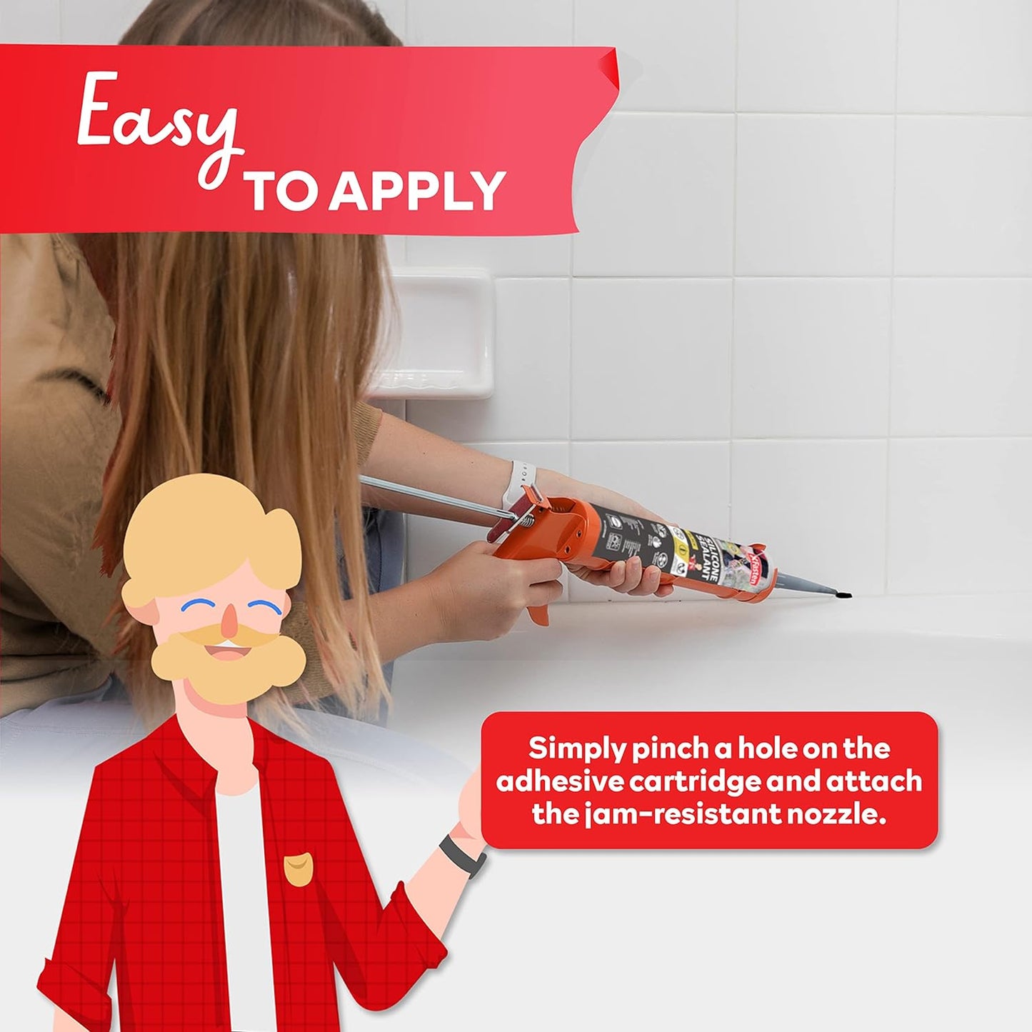 XFasten Silicone Sealant Black 1 Pack Waterproof 10.1 oz (300ml)