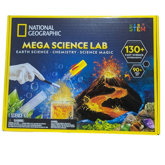 National Geographic Mega Science Lab With 130 + Easy Experiments, Featuring Earth Science, Chemistry Set, And Science Magic