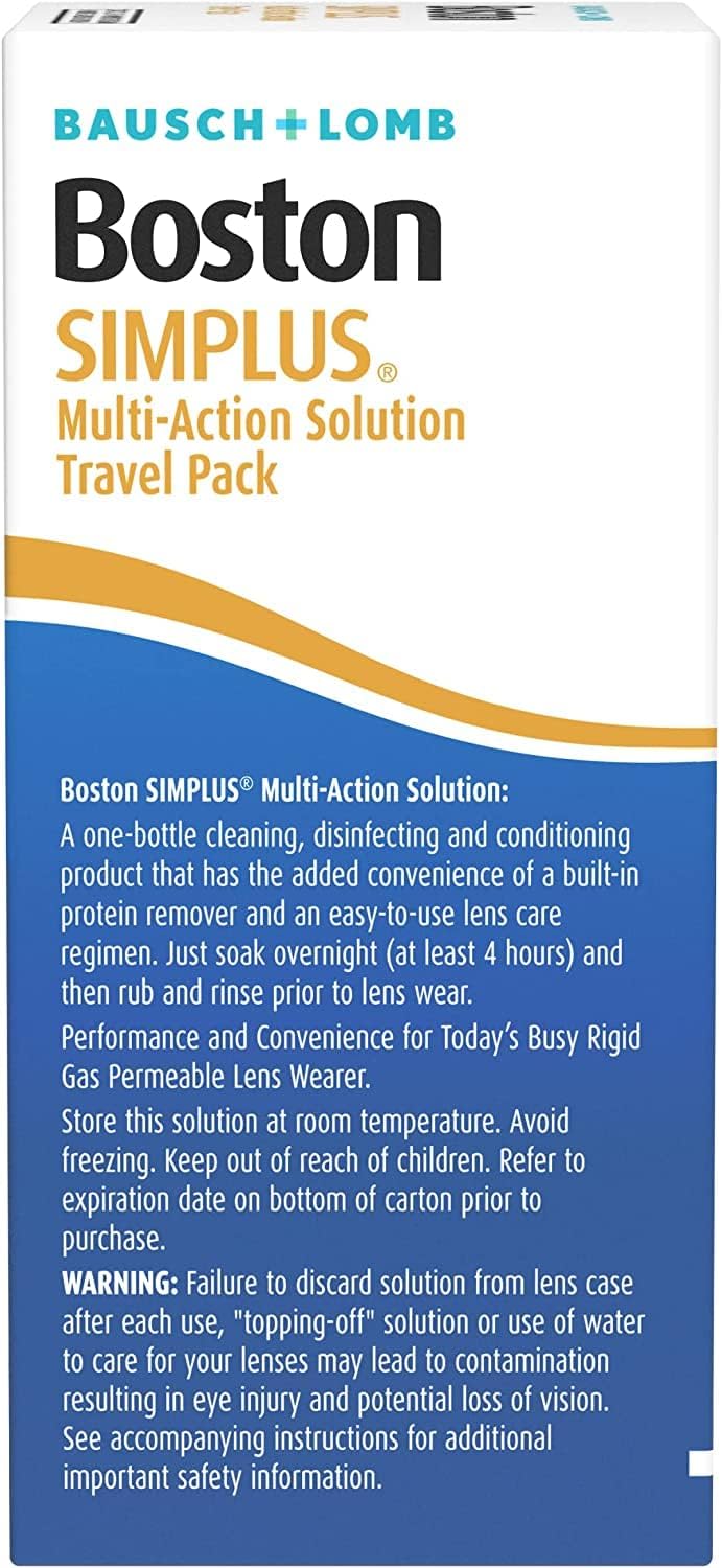 Bausch And Lomb Boston Simplus Multi-Action Solution Travel Pack ,  Carry On Size 1 Fl oz / 30ml