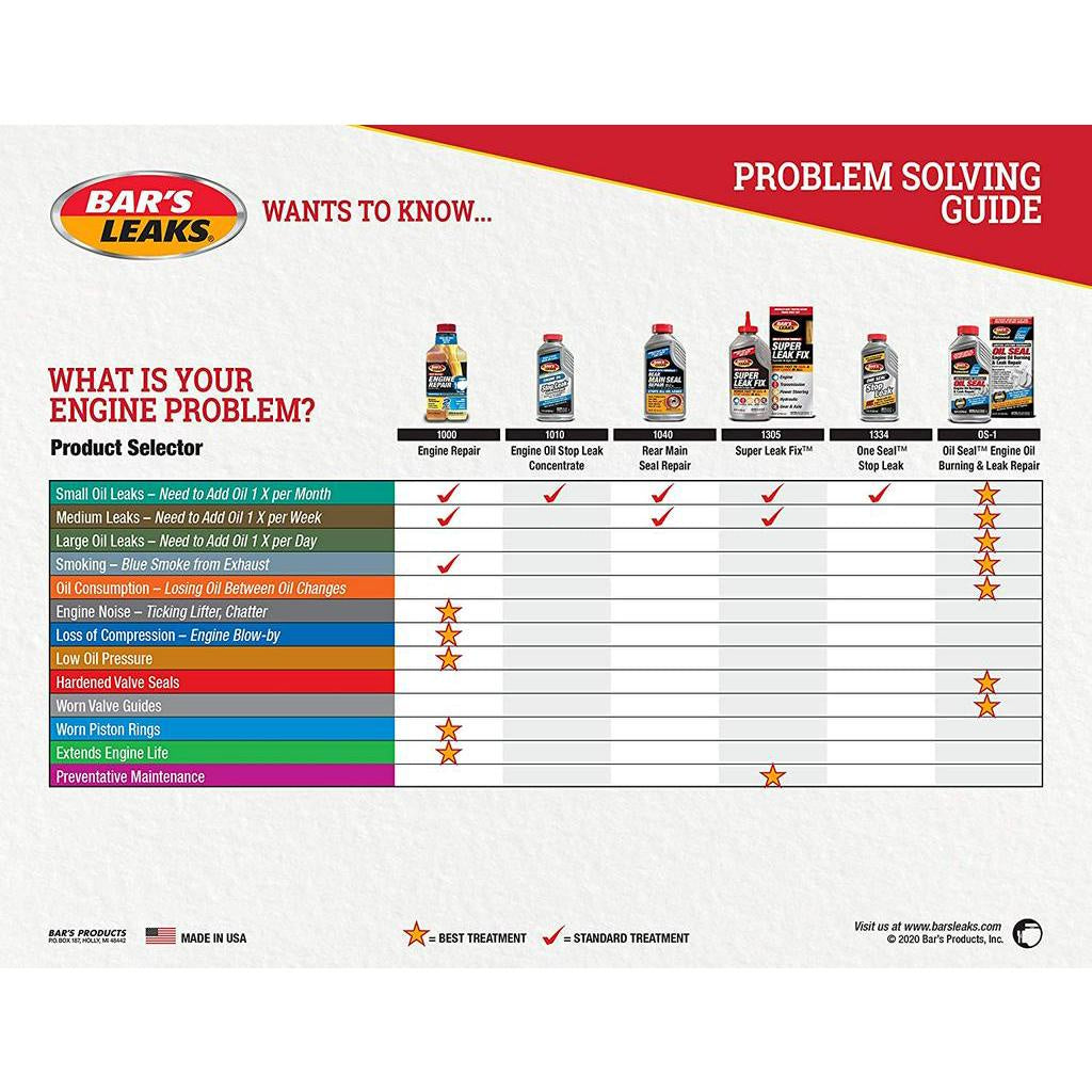Bar's Leaks OS-1 Seal Engine Oil Burning/Leak Repair - 16.9 oz.