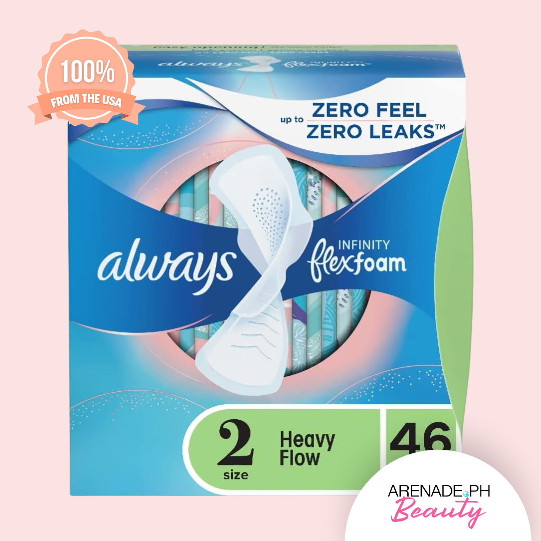 Always Size 2 Infinity Flex Foam Unscented Pad with Wings, 46 Pads
