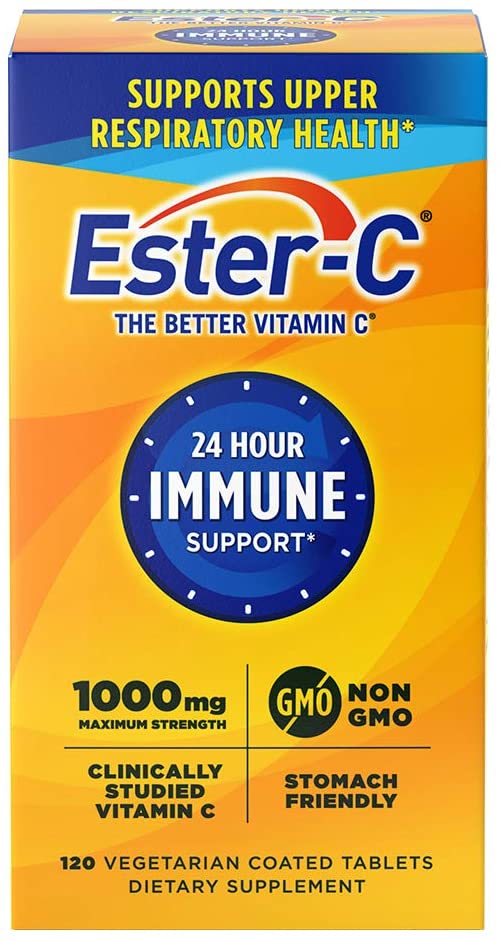 Ester-C Vitamin C, 24 Immune Support, 1000 mg, 120 Coated Tablets