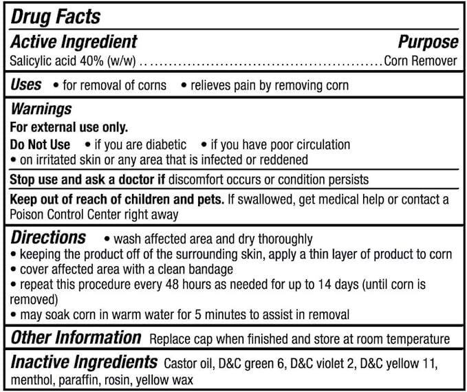 CornStick Solid-Stick Corn Remover Maximum Strength Salicylic Acid 0.2 Oz (5.1g)
