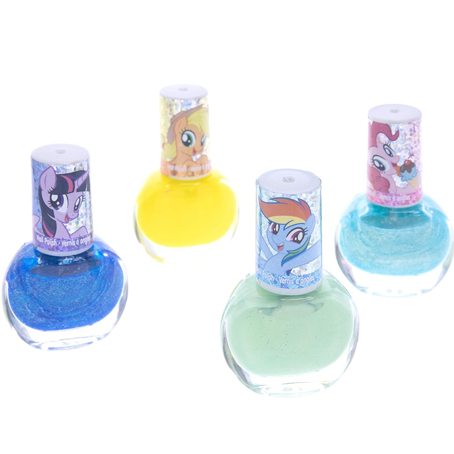 My Little Pony Non-Toxic Water Based Nail Polish Set Glittery and Opaque Colors Ages 3+