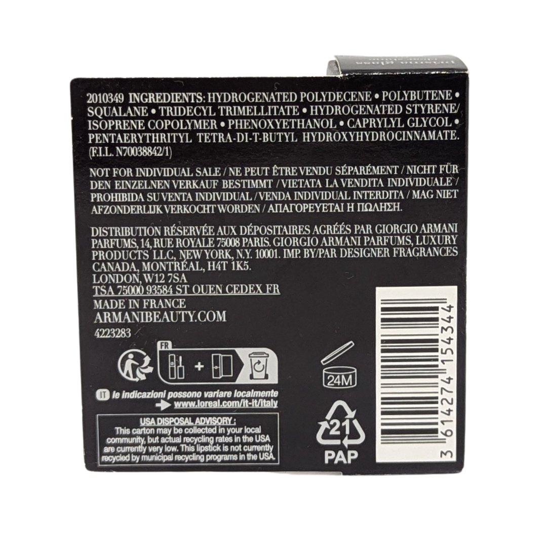 Giorgio Armani Prisma Glass Oil-infused Lip Gloss in Clear Shine, 1 ml / 0.03 fl oz