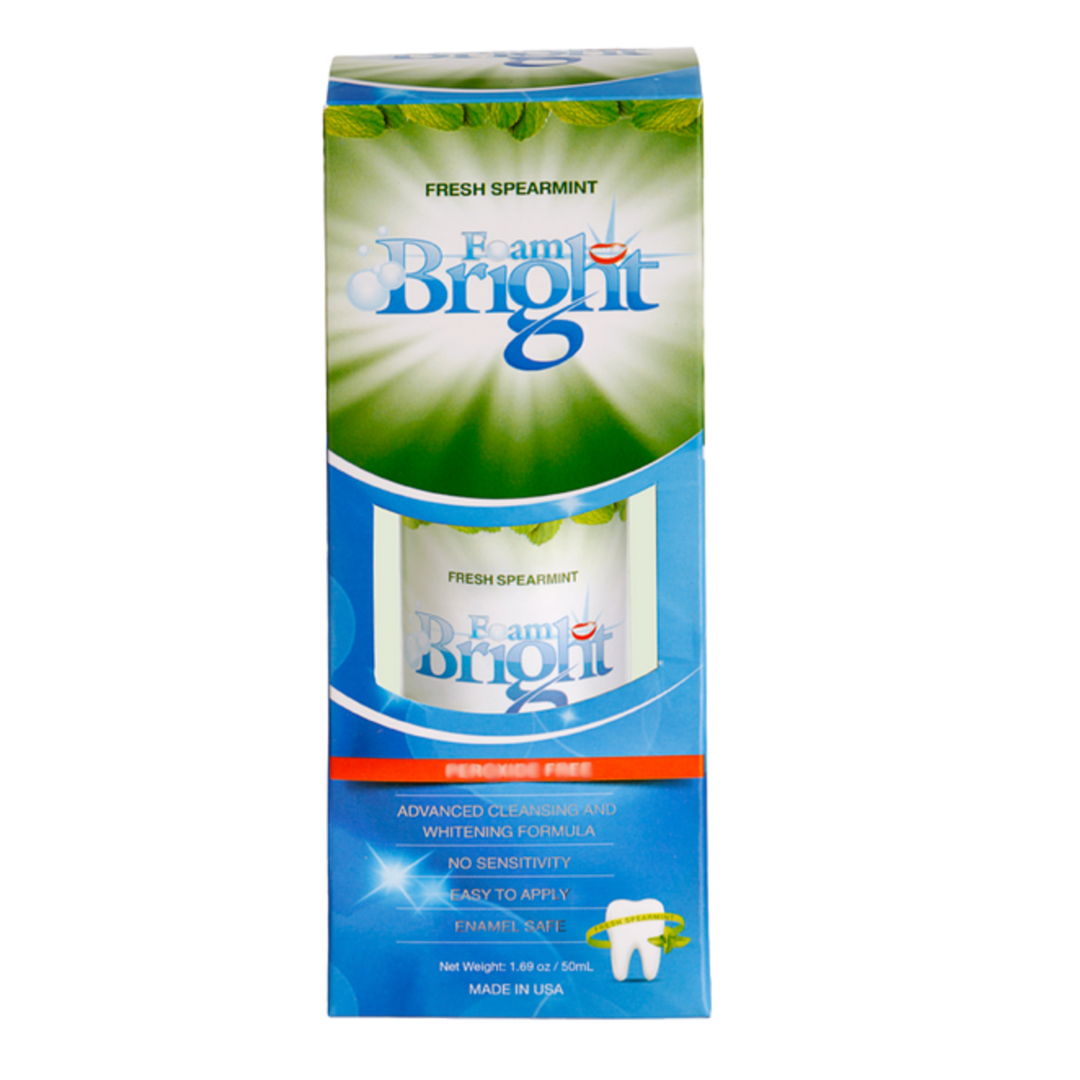 Foam Bright All-In-One Teeth Whitening System Advanced Cleansing and Whitening Formula, 50 ml / 1.69 oz.