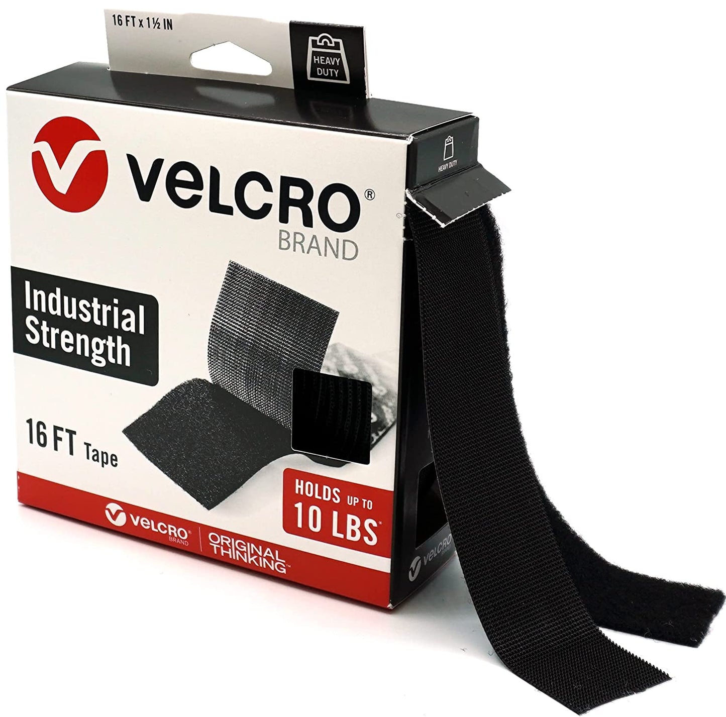 Velcro Brand Heavy Duty Tape Industrial Strength Original Thinking Holds Up To 10lbs - 16ft Tape