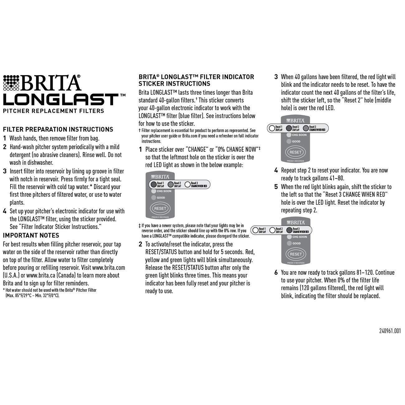 Brita Water Filter, Replacement Filters for Pitcher and Dispensers Reduces Lead BPA Free (1 Count)