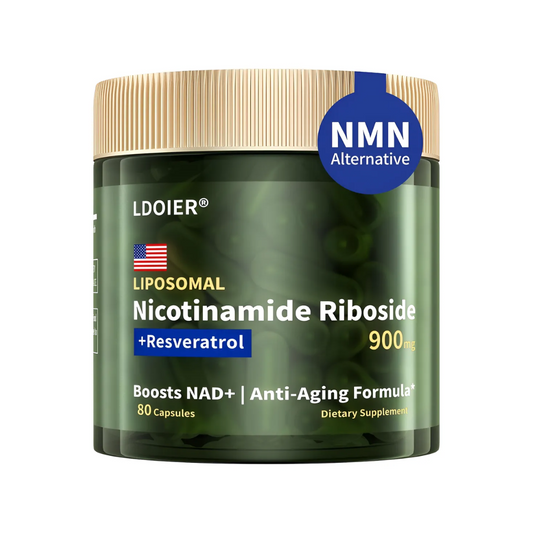 LDOIER Liposomal Nicotinamide Riboside + Resveratrol 900 mg, 80 Capsules