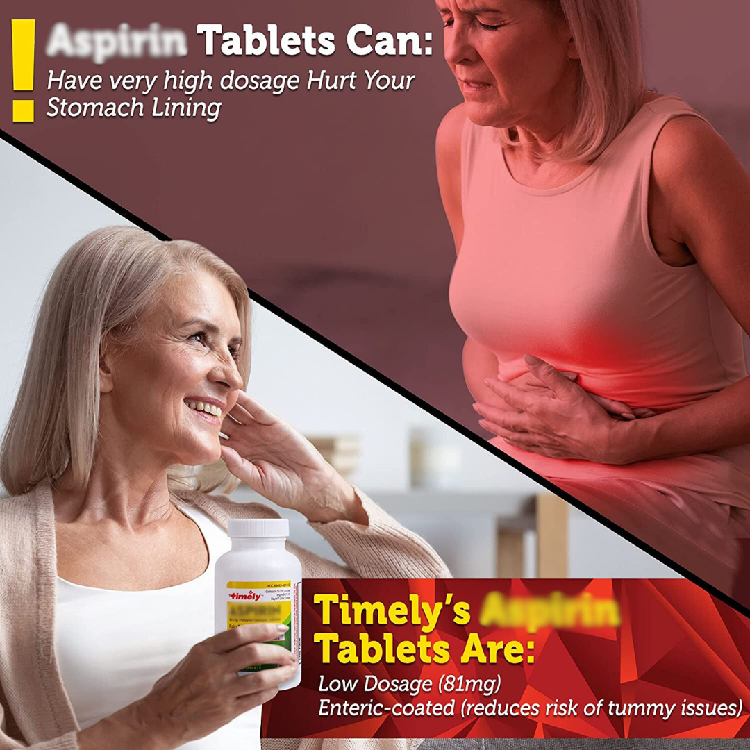 Timely 81mg Delayed-Release Tablets 1000 Count