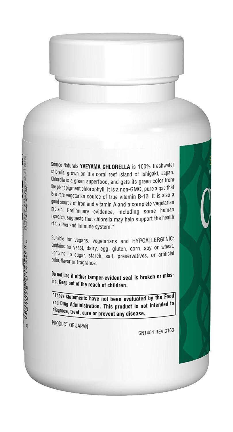 Source Naturals Chlorella From Yaeyama 200 mg - 600 Tablets