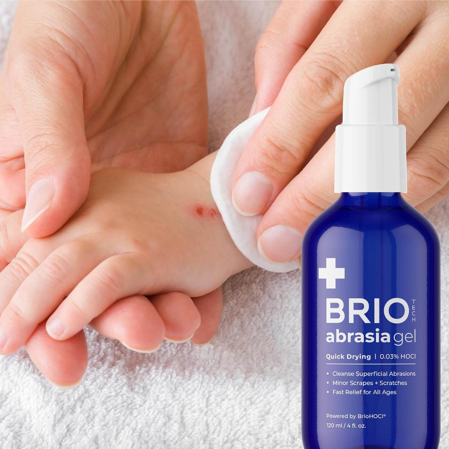 Brio Tech Abrasia Gel Quick Drying For Abrasions And Scratches Wound In All Ages 4 fl oz / 120 mL