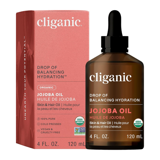 Cliganic USDA Organic Jojoba Oil 100% Pure and Natural (4 fl.oz)