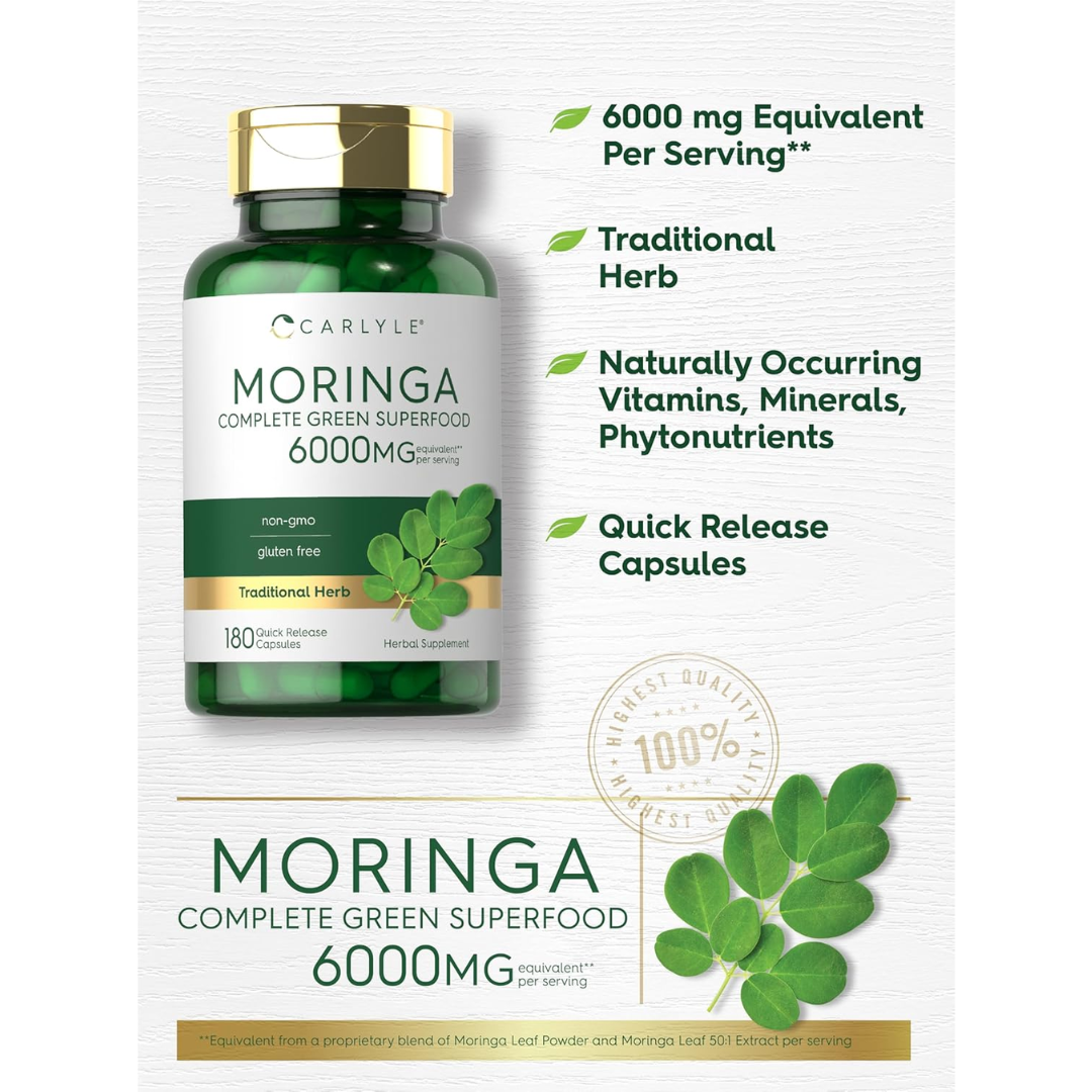 Carlyle Moringa 6,000 mg, 180 Capsules