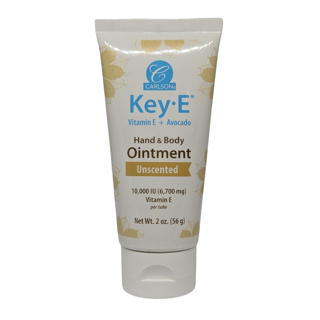 Carlson Key-E Hand & Body Ointment with Vitamin E + Avocado Unscented, 56 g / 2 oz