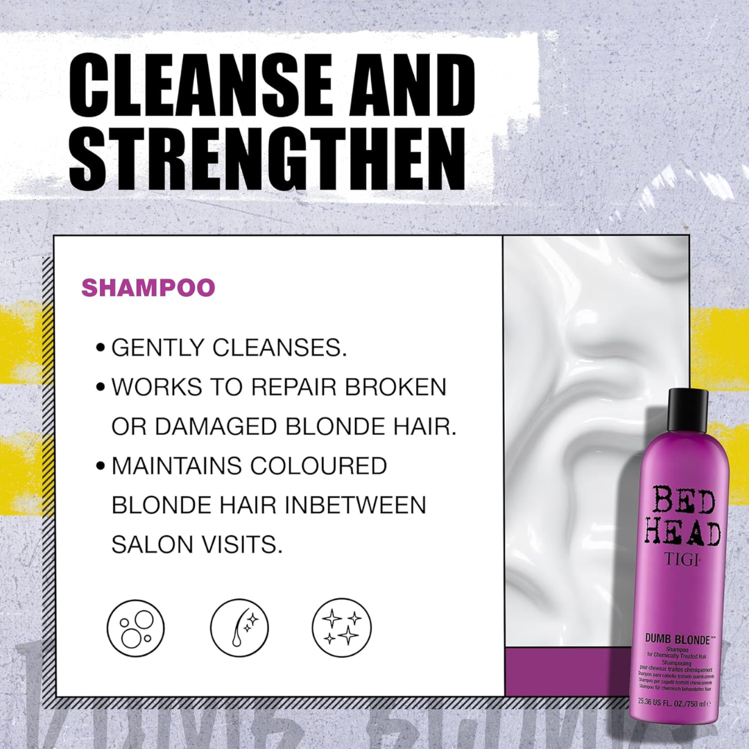 Tigi Bed Head Dumb Blonde Shampoo, 25.36 oz / 750 ml
