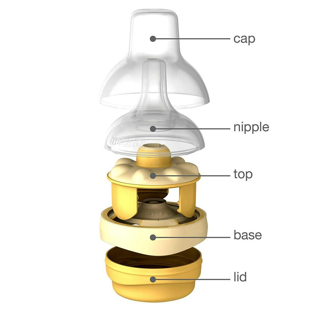 Medela Calma Breastmilk Feeding Nipple Baby Controls Milk Flow - 1 Nipple & Cap
