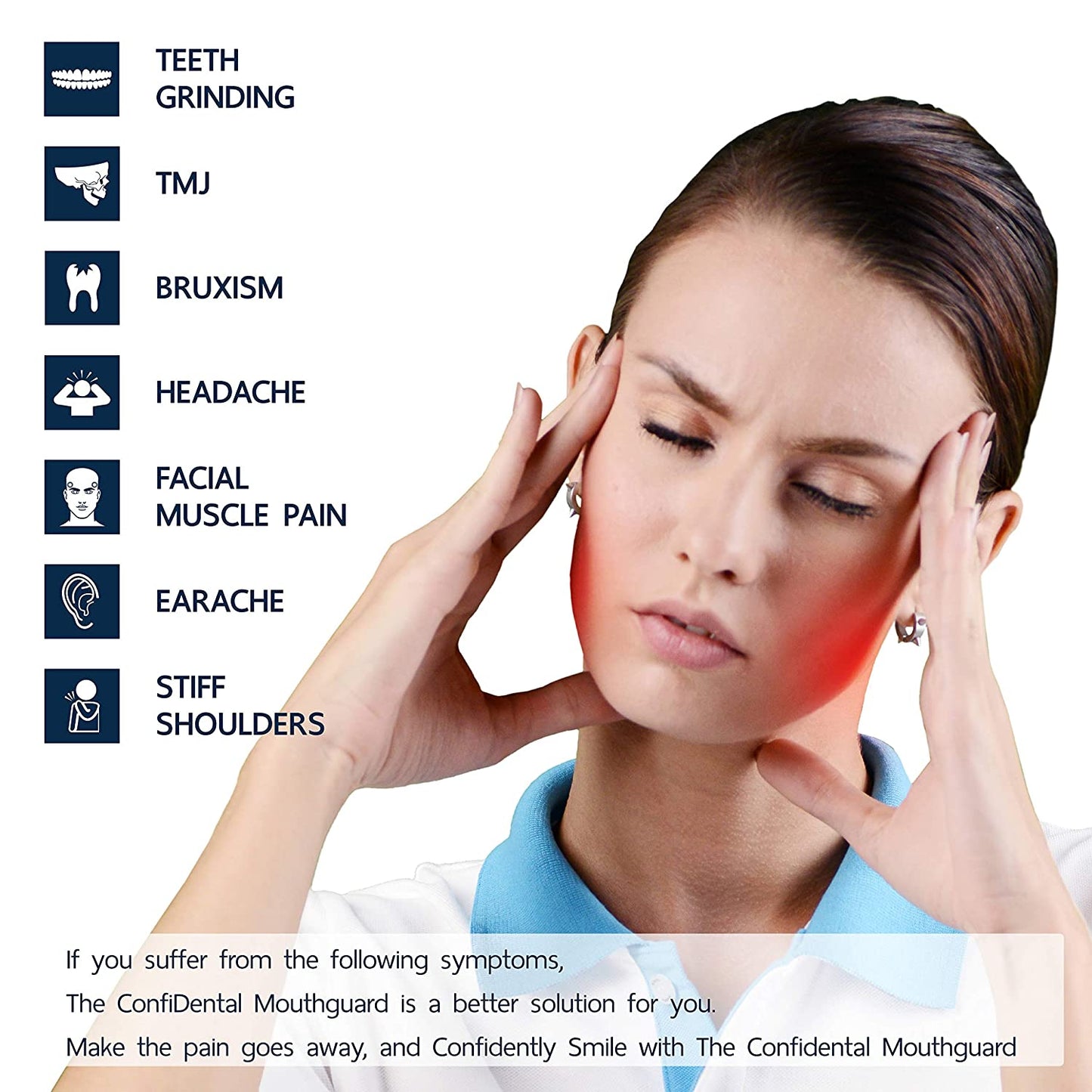 The ConfiDental Pack of 5 Moldable Mouth Guard Includes 3 Regular and 2 Heavy Duty Guard