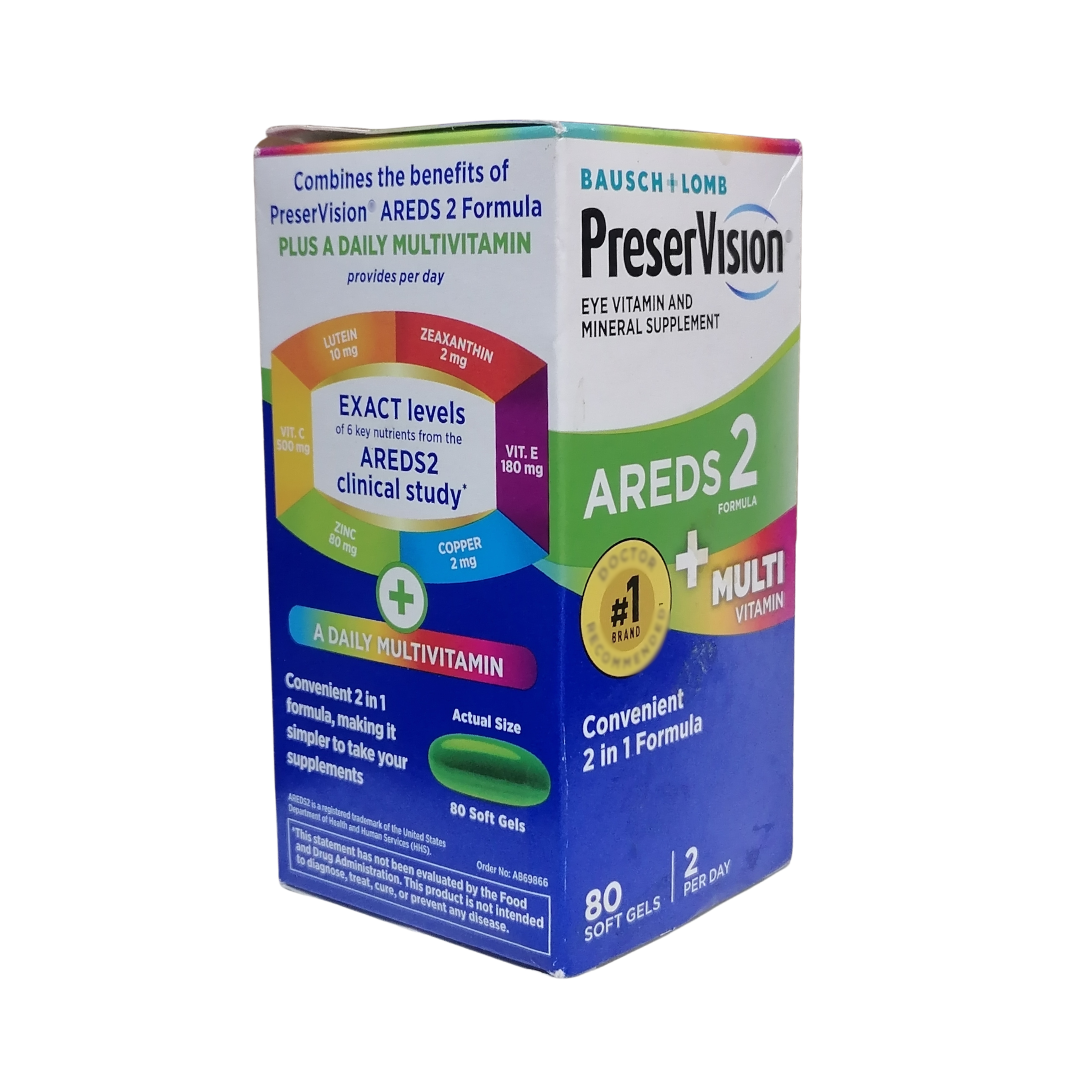 Bausch + Lomb AREDS 2 + Multi Vitamin, 80 Soft Gels