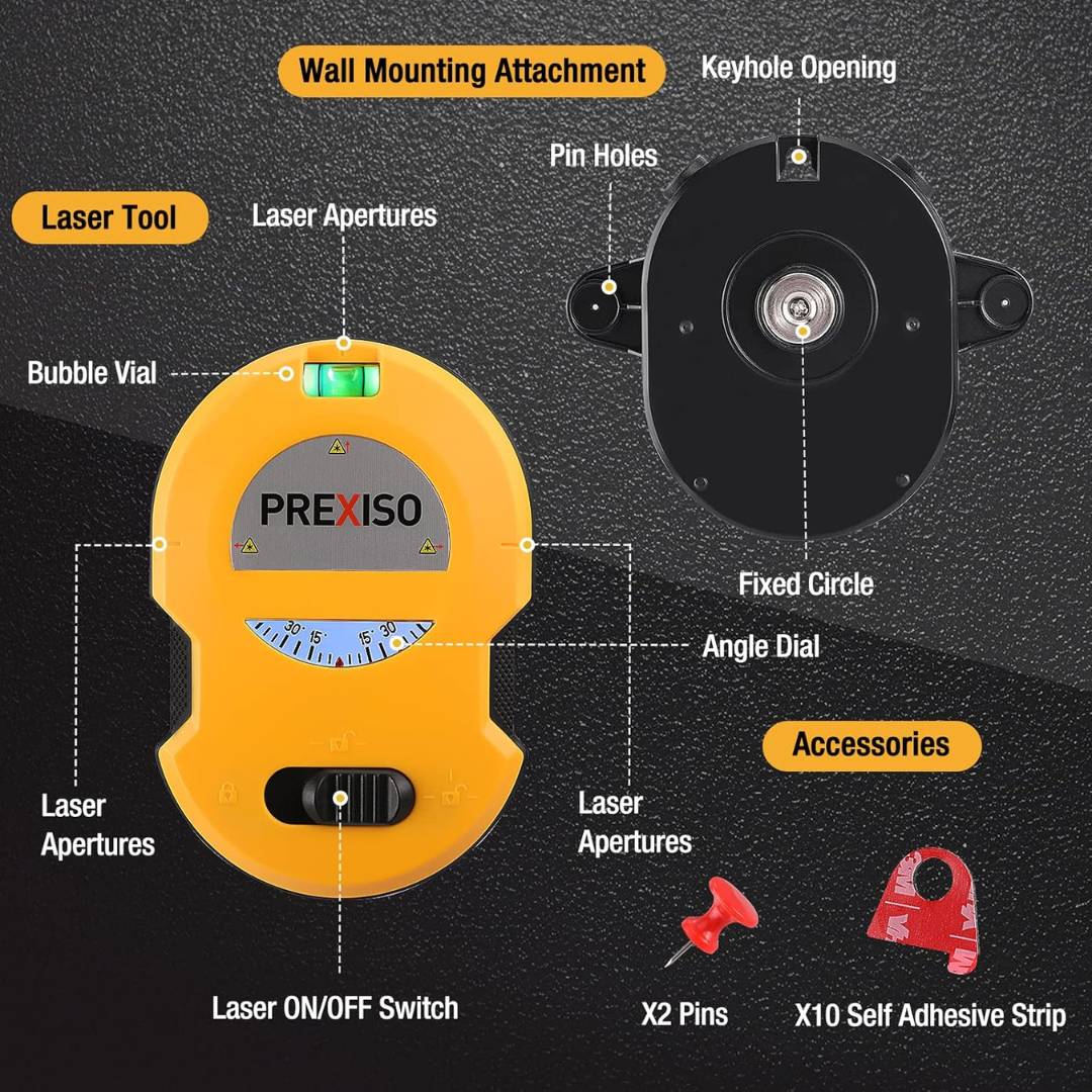 Prexiso Multi Surface Laser Level PLV2, 30 ft 10 m